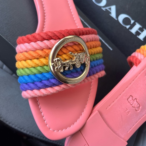 These are great for a pride outfit… Coach 🌈 slides!! - Picture 2 of 2